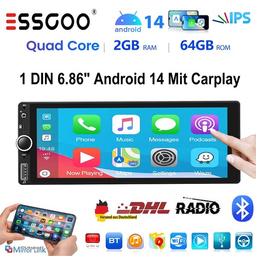 Din ips touchscreen - din, 6.86"